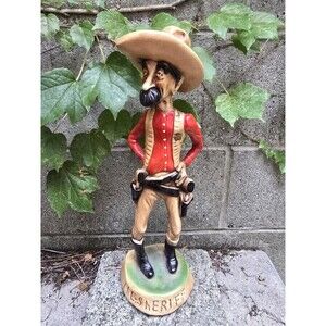 1940s "The Sheriff" EJ Borman Chalkware Figurine  Western  14"x4"x4"